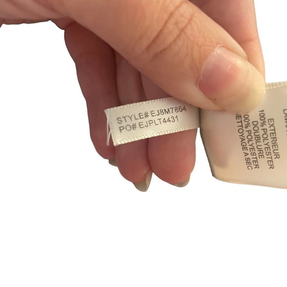 Eliza J 3/4 Bell Sleeve Fit & Flare Navy Dress w/Laddered Insets - Picture 9 of 13